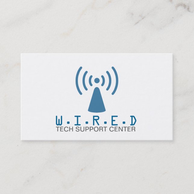 Tech Technical Support Computer Repair Geek Squad Business Card (Front)