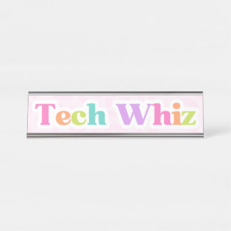 Tech Whiz Desk Plate Desk Name Plate