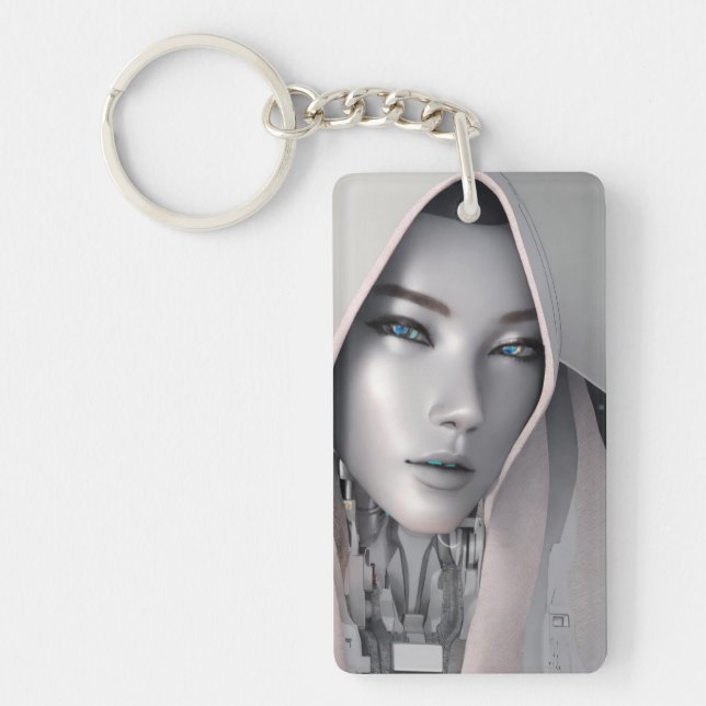 "TechBuddy Token: Your Robotic Sidekick Keychain (Front)