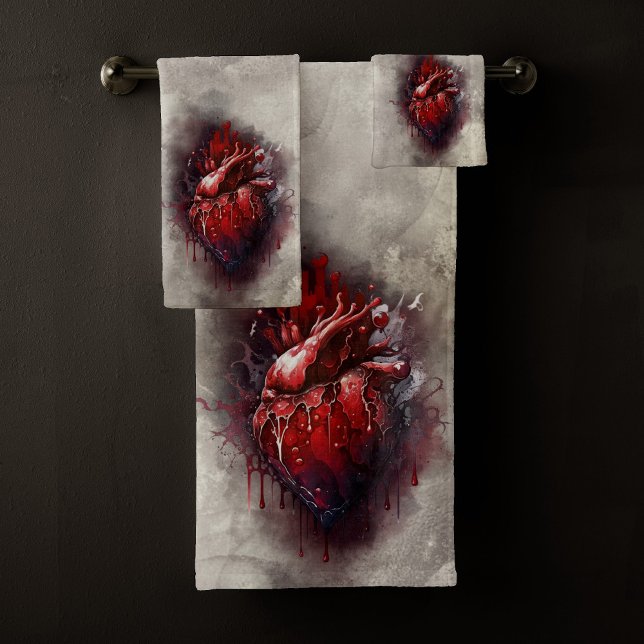 Técherie | Coeur avec goutte rouge et or saignant (Créateur téléchargé)
