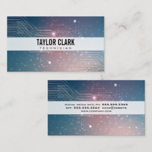 Techie Background Business Card