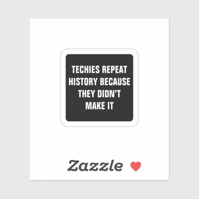 Techie-bashing Laptop Sticker (Sheet)