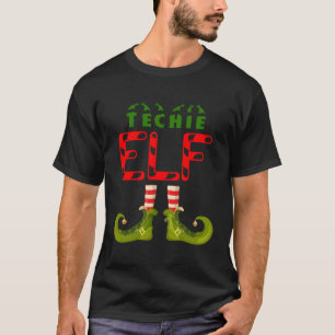 Techie Elf Funny Group Matching Family Pyjamas For T-Shirt
