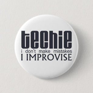Techie Improvise 2 Inch Round Button