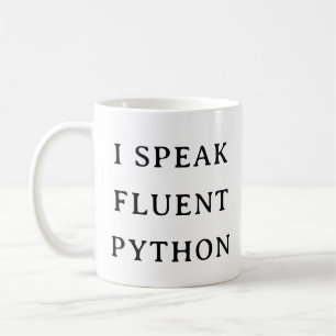 Techie Python Mug - Je parle cadeau Python fluide