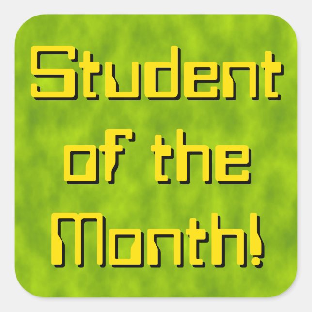 Techie "Student of the Month!" Sticker (Front)
