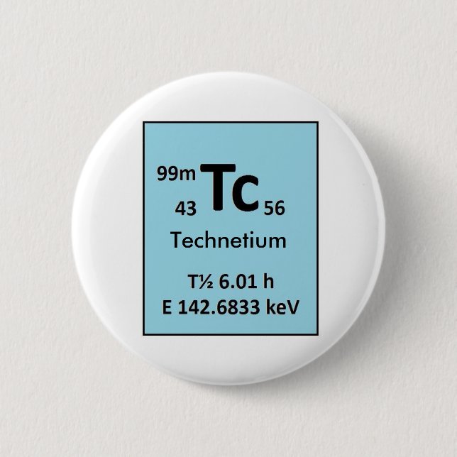 Technetium-99m 2 Inch Round Button (Front)
