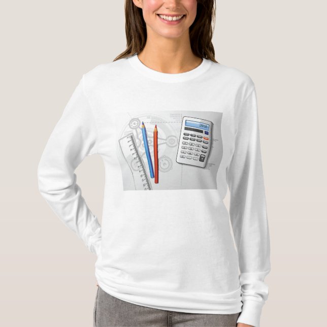 Technical Drawing Office Supplies T-Shirt (Front)