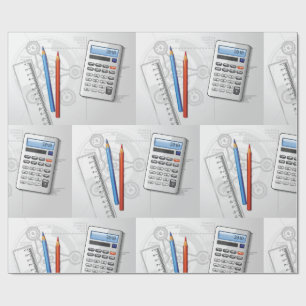 Technical Drawing Office Supplies Wrapping Paper