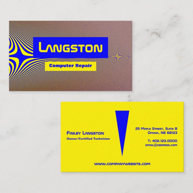 Technical & Electronics Occupation  Business Card (Front/Back)