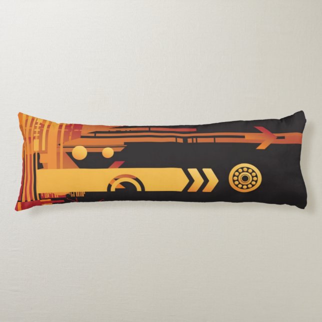 Technical halftone background 2 body pillow (Front)