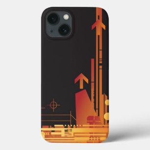 Technical halftone background 2 iPhone 13 case