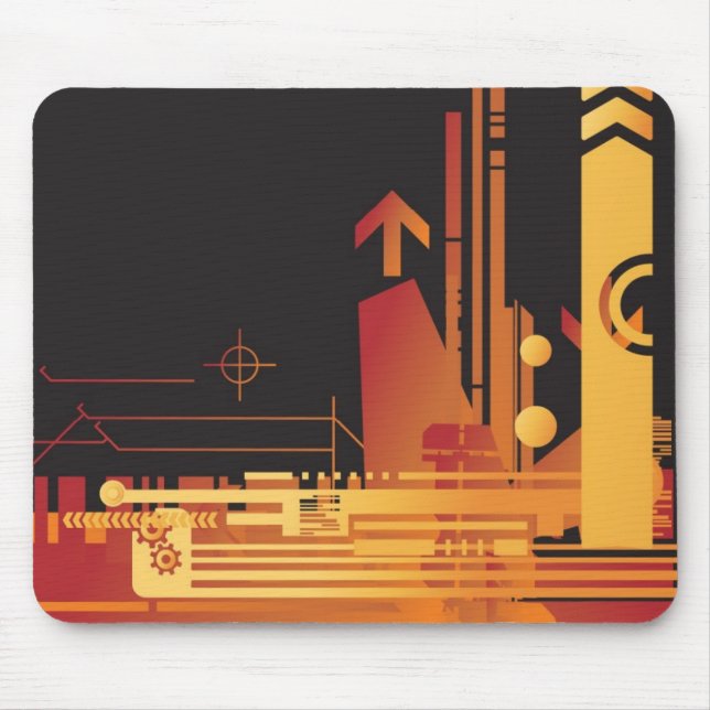 Technical halftone background 2 mouse pad (Front)