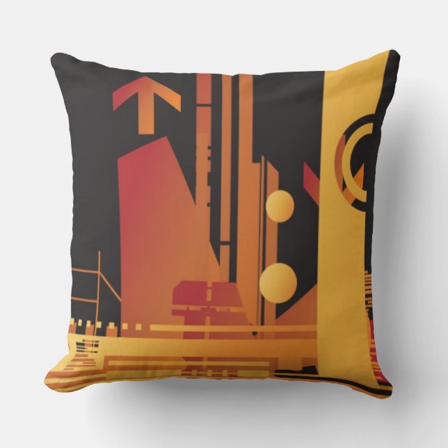 Technical halftone background 2 throw pillow (Front)