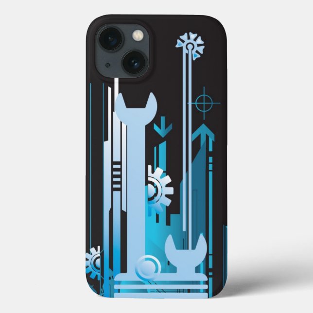 Technical halftone background 3 Case-Mate iPhone case (Back)