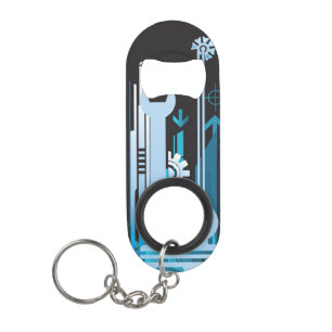 Technical halftone background 3 mini bottle opener