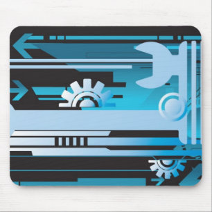 Technical halftone background 3 mouse pad