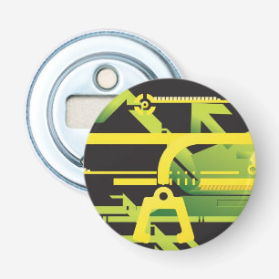 Technical halftone background 4 bottle opener