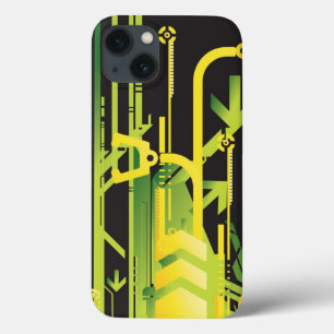 Technical halftone background 4 iPhone 13 case