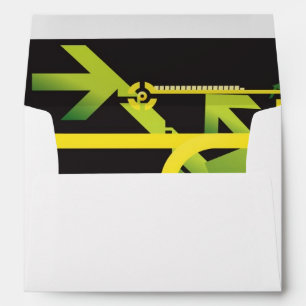 Technical halftone background 4 envelopes