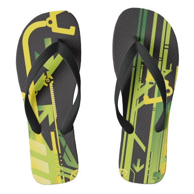 Technical halftone background 4 flip flops (Footbed)