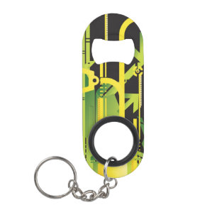 Technical halftone background 4 mini bottle opener