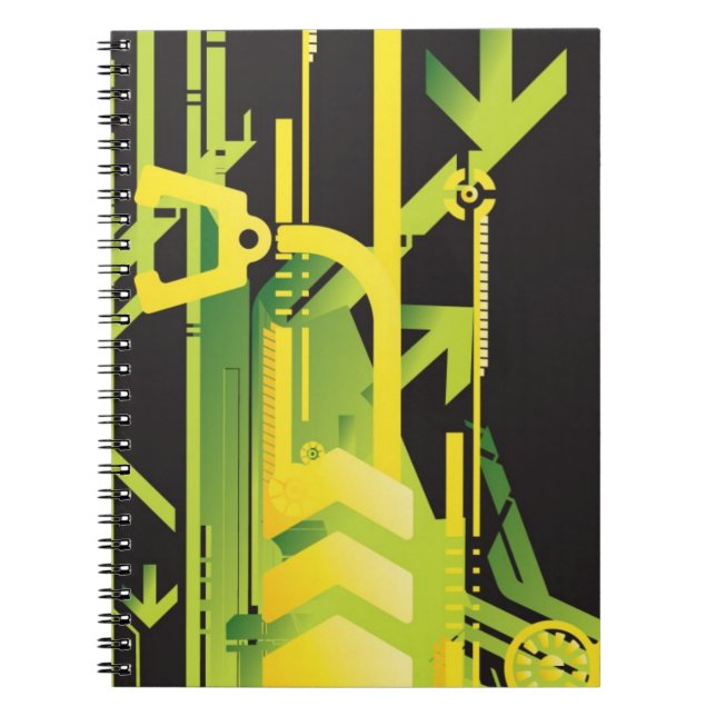 Technical halftone background 4 notebook (Front)