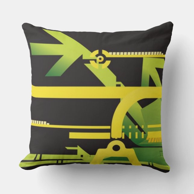 Technical halftone background 4 throw pillow (Front)