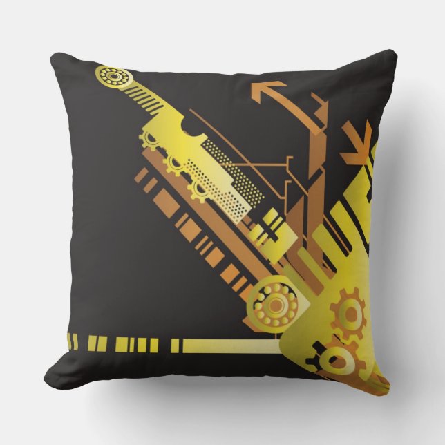 Technical halftone background 5 throw pillow (Front)