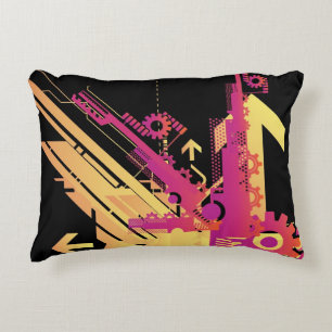Technical halftone background 7 accent pillow