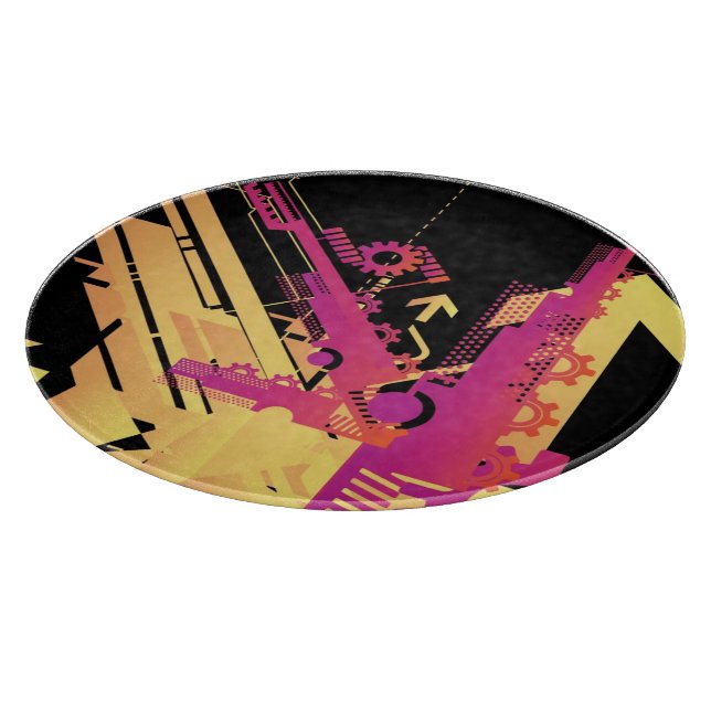 Technical halftone background 7 cutting board (Corner)