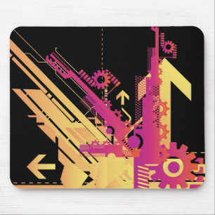 Technical halftone background 7 mouse pad