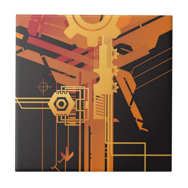 Technical halftone background tile (Front)