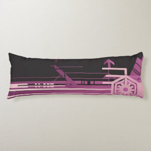 Technical halftone pattern body pillow