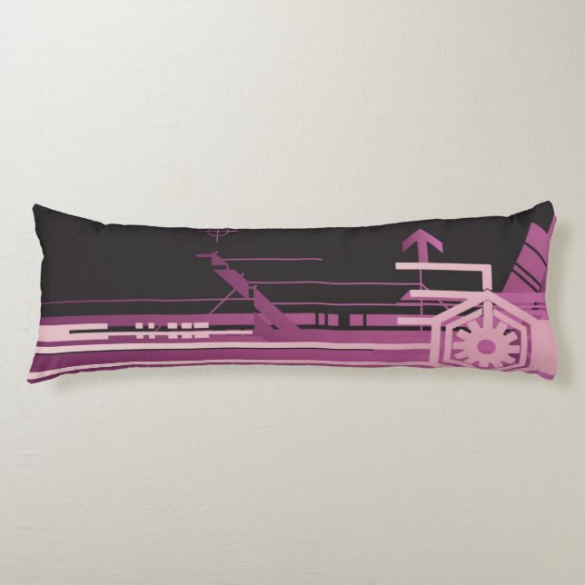 Technical halftone pattern body pillow (Front)