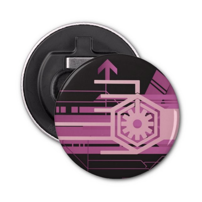 Technical halftone pattern bottle opener (Front)