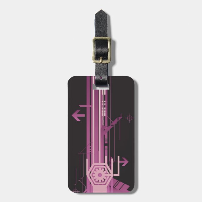 Technical halftone pattern luggage tag (Front Vertical)