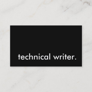 technical writer. business card