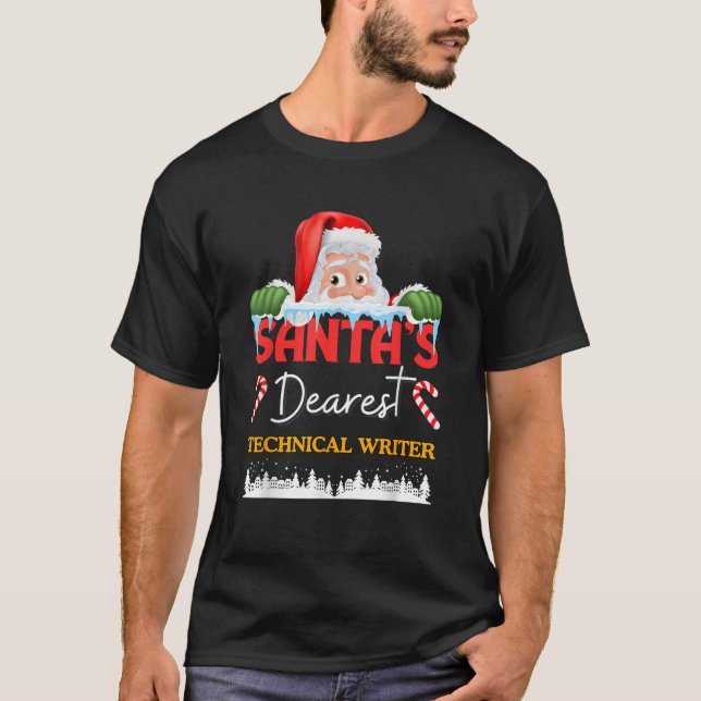 Technical Writer Christmas Job Work Profession San T-Shirt (Front)