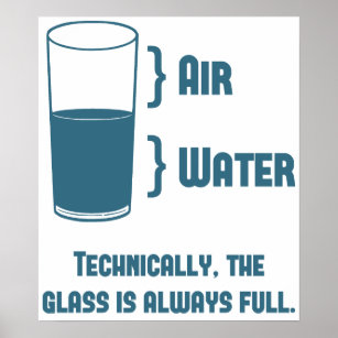 Technically The Glass Is Always Full Poster