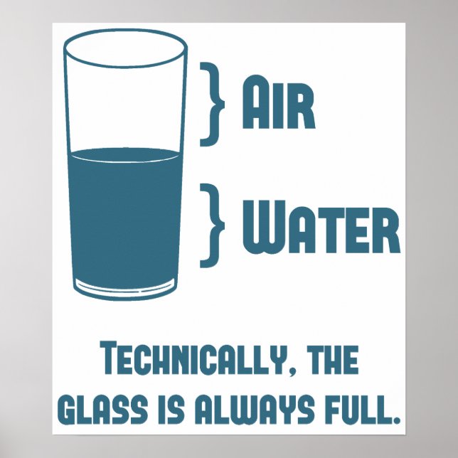 Technically The Glass Is Always Full Poster (Front)