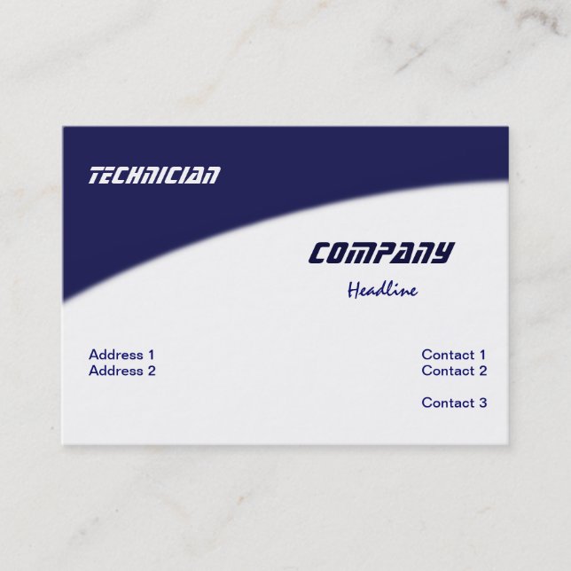 Technician Business Card (Front)