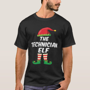 Technician Elf Family Matching Funny Christmas Cos T-Shirt