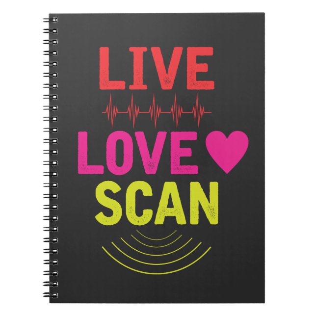 Technician healthcare Nurse Sonographer Ultrasound Notebook (Front)