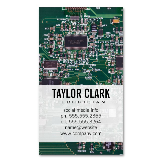Technician | Software Engineer Magnetic Business Card (Front Vertical)