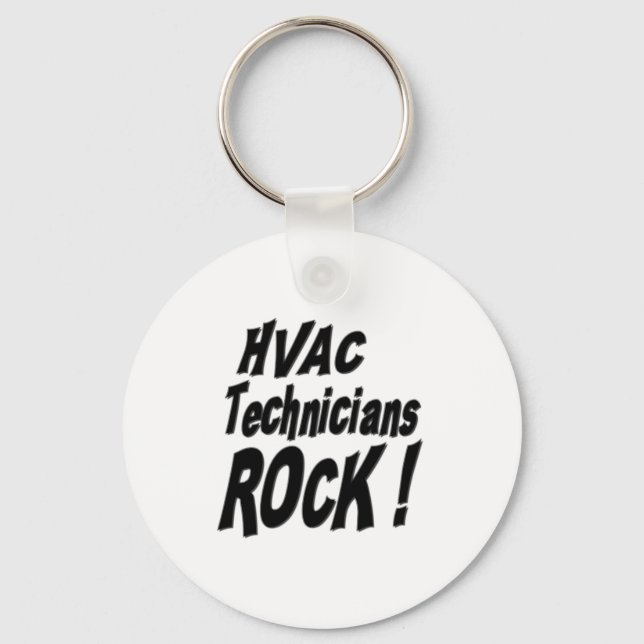 Techniciens HVAC Rock! Porte-clés (Recto)