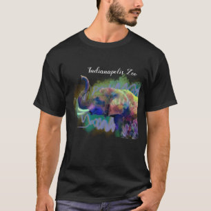 Technicolor Indianapolis Zoo Elephant~ lucky nose T-Shirt