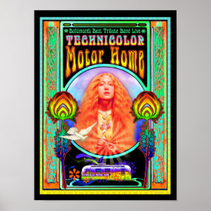 Technicolor Motor Home Band Poster Design