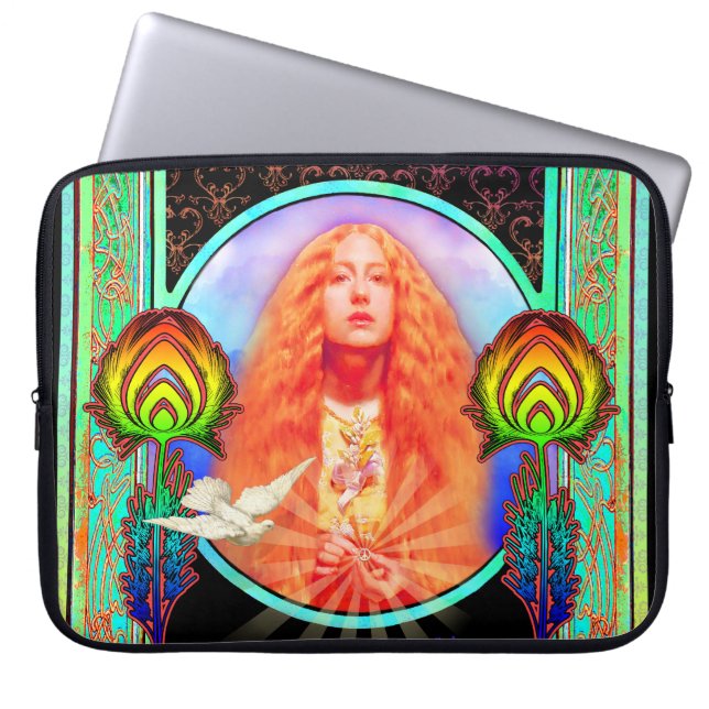 Technicolor Motor Home Peace Computer Sleeve (Front)