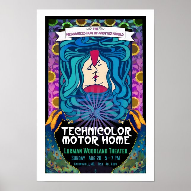 Technicolor Motor Home Woodland Kiss Poster (Front)